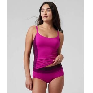 NWT Athleta Coastline bra cup tankini top - 34 B/C - electric fuchsia - 34 B/C